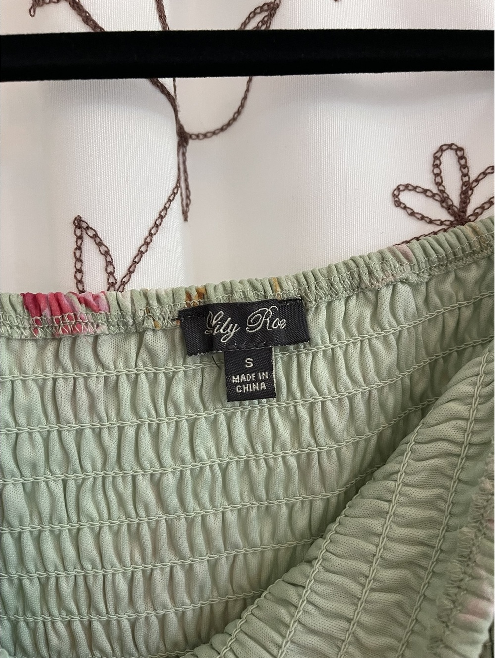 Lily Rose | S | Mint Floral Smocked Maxi Dress - Picture 6 of 9